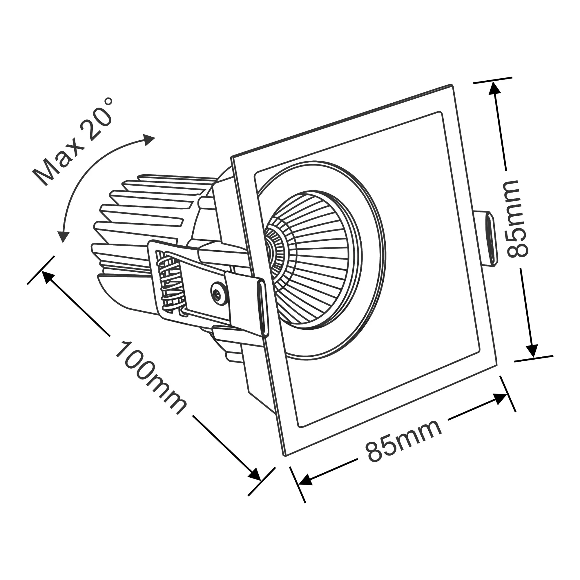 Box 12 Recessed Ceiling Luminaires Dlux Square/Rectangular Recess Ceiling